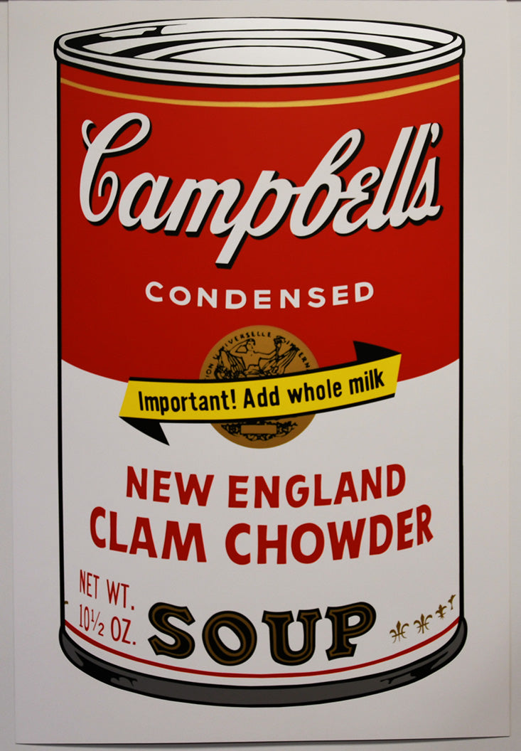 Andy Warhol Campbell's Soup II, 1968, NEW ENGLAND CLAM CHOWDER Soup